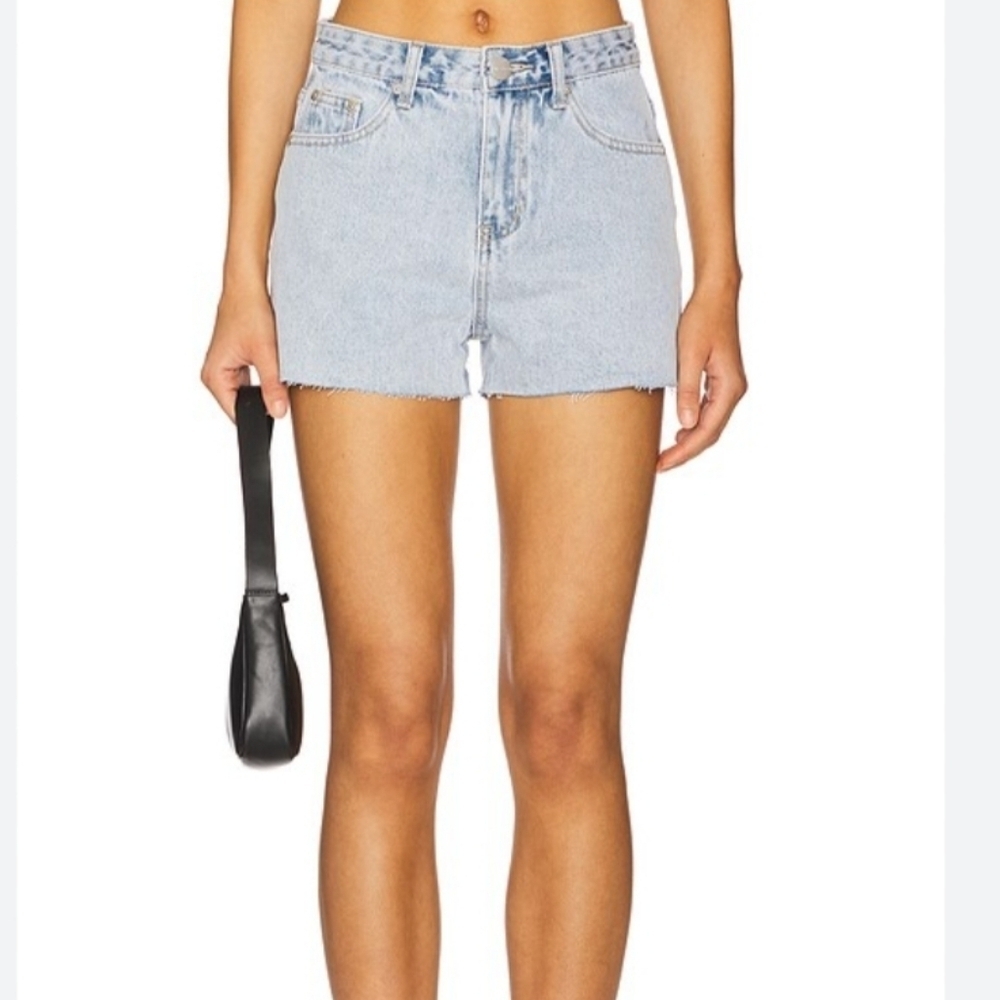 Superdown Kiari Blue 100% Cotton Raw Hem Jeans Shorts